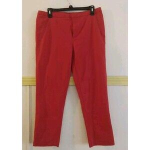 Forever 21 Women's Pant. Size: L. Red Wide Leg Pockets. Zip Button Hook
